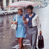 Мода СССР, кримпленовое платье, Москва, 1970-е