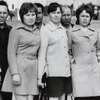 Мода СССР, кримпленовое мин-платье, Москва, 1976 год